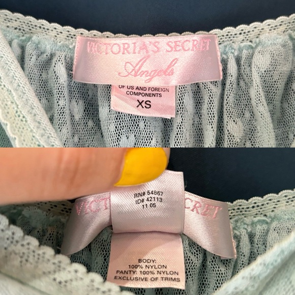 Y2K 2005 Victoria’s Secret Angels Babydoll Mesh Night Top - Picture 5 of 6